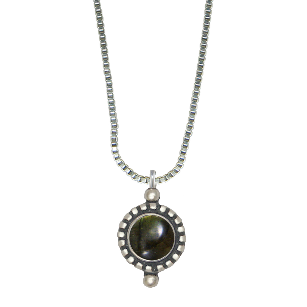 Sterling Silver Little Spectrolite Pendant Necklace